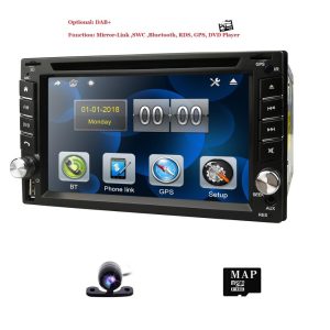 Ossuret universal Car Radio Double 2 din Car DVD Player GPS Navigation In dash 2din Car PC Stereo Head Unit video Free Map Cam
