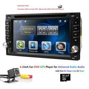 Ossuret universal Car Radio Double 2 din Car DVD Player GPS Navigation In dash 2din Car PC Stereo Head Unit video Free Map Cam