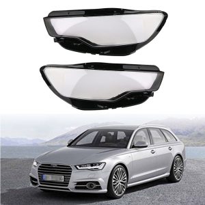 Car Left and Right Front Kit Cover Lens Headlights Fit FOR Audi C7 A6L 2013-2015 1 Pair