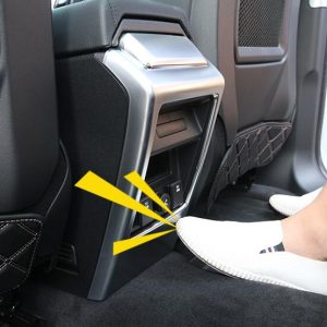 Chrome ABS Rear Armrest Body Protective Stick Console Cover For Land Rover Discovery Sport 2015 2016