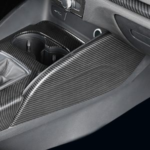 ABS carbon fiber center console both side water cup panel cover trim sticker car accessories for Audi A3 S3 RS3 8V 2014-2018