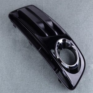 DWCX Plastic Front Left Bumper Lower Grille Fog Light Cover with Chrome Ring Trim fit for Audi Q5 2013 2014