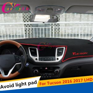 Car Dashboard Carpet Protective Pad Interior For Hyundai Tucson 3rd 2016 2017 LHD Summer Accessories Car Styling