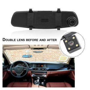 Dual Lens Car Camera Rearview Mirror Auto DVRs Cars Parking Video Recorder Dash Cam Full 1080p Night Vision DVR
