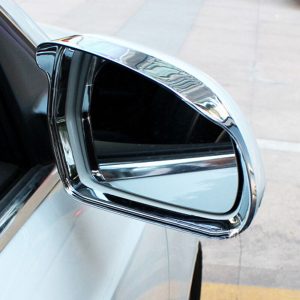 Fit For Audi Q3 2013 2014 2015 ABS Plastic rearview mirror block rain eyebrow Cover Trim sticker Molding Car Styling Accessories