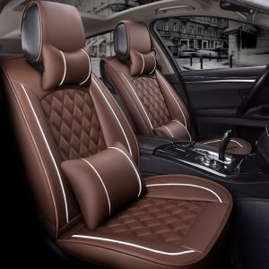 (Front +Rear) Special Leather Car Seat Cover auto seats cushion for renault armrest capture clio 4 fluence kadjar kaptur koleos
