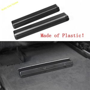 Lapetus Heat Floor Air Conditioning AC Duct Vent Outlet Grille Cover Trim Black Fit For Audi A6 C8 2019 Plastic