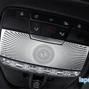 Lapetus Roof Reading Lamp Lights Cover Trim Interior Kit For Mercedes Benz C Class W205 / GLC X253 2015 - 2019 Stainless Steel