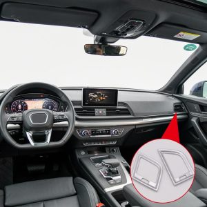 For Left Hand Drive Only! For Audi Q5 2018 ABS Plastic Interior Side Air Vent Outlet Cover Trim 2pcs Auto Accessories