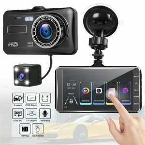 4 inch HD 1080P Dual Lens Car DVR Touch Screen Dashcam Camera Video Recorder SD Cam Night Vision Drop shipping