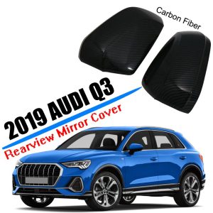 Car Styling Fit for 2019 2020 Audi Q3 Sedan Sideview Rearview Mirror Cover Trim Cover ABS Plastic Carbon Fiber Car Accessories
