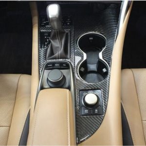 Lapetus Gear Shift Box Panel + Water Cup Holder Molding Cover Trim Carbon Fiber Fit For Lexus RX200T RX450H 2016 2017 2018 2019