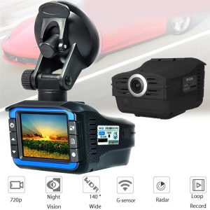 2-in-1 2 Inch HD 720P Car DVR Camera Radars Detector Video