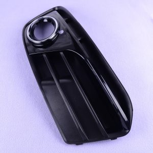 CITALL fit for Audi Q5 2013 2014 Plastic Front Left Bumper Lower Grille Fog Light Cover with Chrome Ring Trim