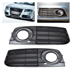 beler 2x High Quality ABS Plastic Right & Left Fog Light Lamp Cover Grille 8K0807681A01C for Audi A4 B8 2008 2009 2010 2011 2012