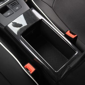 Carbon Fiber Color Central Armrest Storage Box Panel Cover Trim For Audi A3 8V 2014-2018 ABS Car Styling Interior Accessories
