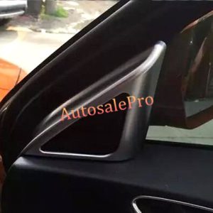 ABS Matt Dashboard Upper Front A-Pillar Inner Door Stereo Speaker Cover trim 2pcs For Audi Q3 2012-2015