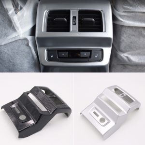 For Audi Q5 2018 ABS Plastic Interior Armrest Box Rear Air Condition Vent Outlet Cover Trim 1pcs Car Styling