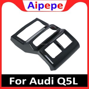 For Audi Q5 2018 2019 ABS Plastic Interior Armrest Box Rear Air Condition Vent Outlet Cover Trim 1pcs Car Styling