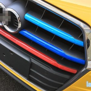 Colorfully ! For Audi Q3 2016 2017 2018 Plastic Car Styling Front Head Central Grille Grill Decoration Cover Trim 5 Pcs / Set
