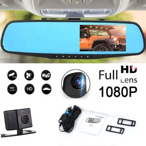 1080P HD Car Dvr Camera Rearview Mirror Digital Video Recorder Auto Camcorder Dash Cam FHD 1080P dual len Registrator car parts