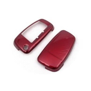 Hard Plastic Keyless Remote Key Protection Case Cover (Gloss Metallic Red) For Audi