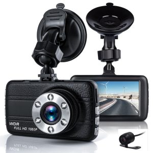 Dual Car Camera DVR 1080P Car Recorder 3 Inch 150 Degree 6 Led Dashcam Two Lens Dash Cam Dvrs Night Vision Auto Video Dashcam X2