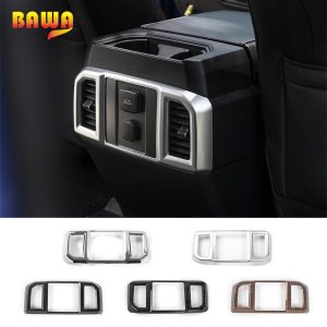 HANGUP 6 Color ABS Car Interior Armrest Box Rear Air Condition Vent Outlet Cover Decoration Stickers Fit For Ford F150 2015 Up