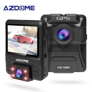 Dash Cam Front Full HD 1080P / Rear 720P Video Recorder Car Camera Night Vision GPS