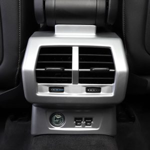 Interior Rear Air Conditioner Outlet Frame Decoration Cover Trim For Audi Q3 2019 LHD Car Styling Carbon Fiber Color Sticker