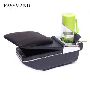 EAZYZKING High quality Car Box New Car Styling Center Console Armrest Storage Box Case for KIA Rio 2010-2017 Car accessories