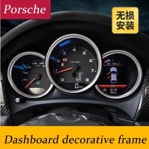Car-styling interior dashboard decorative cover frame strip 3D sticker for Porsche Macan Cayman Boxster 911 Panamera cayenne