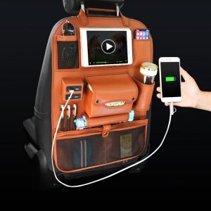 Car seat Back storage bag Hanging Multifunction Anti-dirty Pad for renault armrest capture clio 4 fluence scenic 1 2 3 talisman