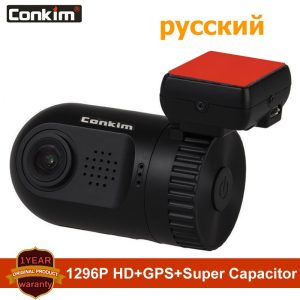 Conkim dash Camera Mini 0805P 1296P 1080P Super Capacitor Car DVR GPS Video Recorder Registrator Dash Cam ADAS Parking
