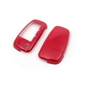 Hard Plastic Keyless Remote Key Protection Case Cover (Gloss Red) For Audi
