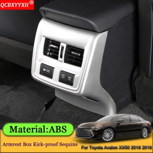 Car Styling Car Armrest Box Kick-proof Sequins Rear Air Outlet Sticker Automobile Accessories For Toyota Avalon XX50 2018 2019
