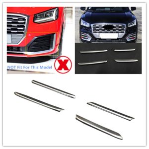 Exterior Accessories Car Fog Light Lamp Cover Trim Strip Stickers ABS Matte For Audi Q2 2017 2018 Car Styling