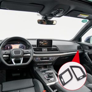 For Left Hand Drive Only! For Audi Q5 2018 ABS Plastic Interior Side Air Vent Outlet Cover Trim 2pcs Car Styling