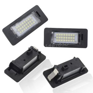 2PCS 24LED 3528SMD License Plate Light Connectors For 5 Doors Audi A4 B8 TT07 Q5 VW Passat 12-30V White Free Shipping