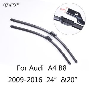 Wiper Blades for Audi A4 B8 24"&20"2009 2010 2011 2012 2013 2014-2016 Car Accessories Soft Rubber Car Windshield Wiper blades