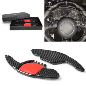 Carbon Fiber Steering Wheel Shift Paddle Extension For Audi A3 RS3 A5 RS6 A4L A6L R8 A7 Q3 A8 Q5 S5 Q7 S6 TT S7 TTS S8 GKJH