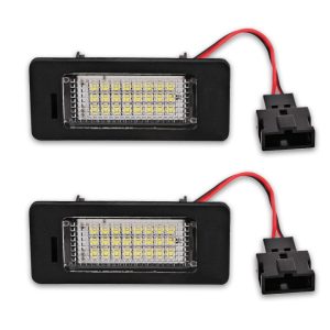 2pcs White Car LED Number License Plate Lights lamp 12V for Audi A4 B8 A5 Q5 S5 TT S4 Error Free Led License Plate Lights