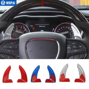 MOAPI Car Interior Steering Wheel Shift Paddles Decoration Trim Accessories for Dodge Challenger 2015+ for Dodge Charger 2015+