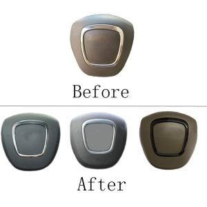 Car steering wheel trim flying wheel badge center logo ring insert emblem frame for Audi A4 B6 B7 B8 A6 C6 A5 Q7 Q5 A3 8P S3