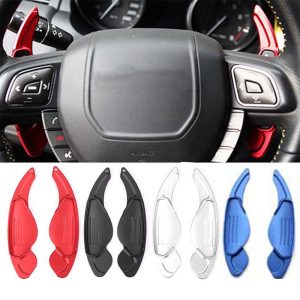 New product 2pcs aluminium alloy car into gear paddle shift fit For Land Range Rover Evoque Discovery Sport/Jaguar XF XE Styling