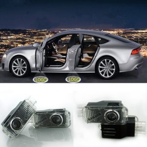 2x LED Car Door Welcome Light Logo Ghost Shadow Lamp For Audi A4 B5 B6 B7 B8 A5 A1 A3 C5 A6 C6 C7 A7 A8 Q3 Q5 Q7 TT 8L Projector