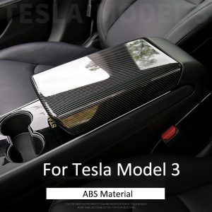 Center Car Armrest Box Cover Decoration Protector Car Accessories For Tesla Model 3