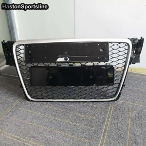 Honeycomb Mesh Front Grill Grille for Audi A4 B8 S4 RS4 S Line 2009-2012 RS4 Style