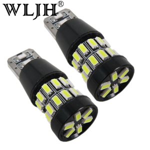 WLJH 2pcs LED T10 W5W 12v Car LED Bombillas Light Lamp Bulb White Red Yellow Libre De Errores Sidelights for Audi A4 B5 B6 B7 B8
