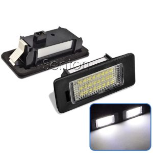 2pcs Car LED Number License Plate Light 12V 24 SMD3528 For Audi A4 B8 A5 S5 TT RS Volkswagen VW PASSAT 5D R36 Accessories